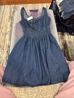 Smocked Waist Sundress - Blue